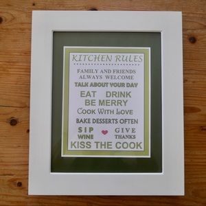 Kitchen Rules Framed Sign